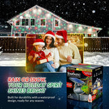 Bell + Howell Startastic Solar Laser Christmas Projector, Red & Green Star Shower, Remote Control