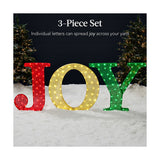 Best Choice Products 32" Lighted JOY Yard Decoration, 3-Piece Set, 150 Warm White LEDs