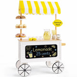 Best Choice Products Kids Lemonade Stand Play Kitchen with Canopy, Chalkboard, Wheels & 8 Accessories