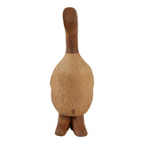 Natural Wood Duck in Boots Figurine, Approximately 9", Brown & Tan Tabletop Décor