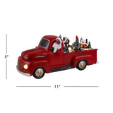 Mr. Christmas 10.5" Animated Santa Red Truck with LED Headlights, 8 Christmas Carols & Timer