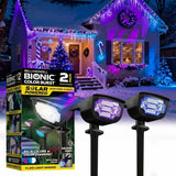 Bell + Howell Bionic Color Burst Solar LED Landscape Spotlights, 8-Pack, Color Changing