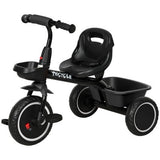 Qaba Toddler Tricycle with Adjustable Seat, Storage Basket & Safety Belt
