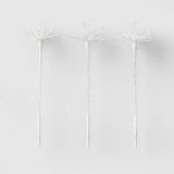 20" Christmas LED Burst Stake Lights, 3-Piece Set, 96 Warm White LEDs