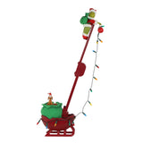 Mr. Christmas Grinch Animated Utility Sleigh with Max, Extendable Ladder & 15 Christmas Songs