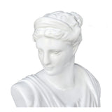 HomeRoots 9" White Woman Bust Statue, Glossy Ceramic, Handmade Tabletop Sculpture