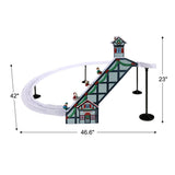 Mr. Christmas Animated & Musical Santa’s Ski Slope, 46.5" Holiday Display with Adapter