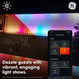 GE Cync Dynamic Effects Outdoor LED Light Strip Extension, 8 ft, Full Color & Music Sync