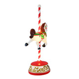 Mr. Christmas 50" Jumbo Lighted Carousel Horse with 20 Warm White LEDs & Timer, Indoor/Outdoor