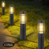 C Cattleya Black Solar LED Outdoor Path Lights for Landscape,Pathway and Driveway
