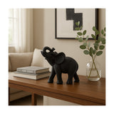 Sagebrook Home 7" Elephant Sculpture, Metallic Gold Polyresin Tabletop Figurine