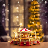 Mr. Christmas 90th Anniversary World’s Fair Boardwalk Carousel with Animation, 178 LEDs & 50 Songs