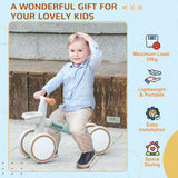 Qaba Toddler Balance Bike with Silent Wheels & Removable Basket, No-Pedal Ride-On