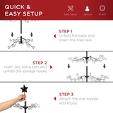 Best Choice Products 3ft Wrought Iron Ornament Display Tree with Folding Branches, Stand & Star Topper