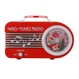Mr. Christmas Grinch Who-Tunes Radio, Red, 10.6" with 3 Pre-Programmed Stations & Volume Control