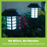 Bell + Howell Solar LED Pathway Lights with Remote, 8-Pack, Color Changing & Flickering Flame