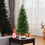Costway 3 ft Pre-Lit Tabletop Christmas Tree with 50 Warm LED Lights and Timer
