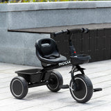 Qaba Toddler Tricycle with Adjustable Seat, Storage Basket & Safety Belt