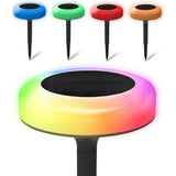 Bell + Howell Vividisk Color Changing Solar LED Disk Ground Lights, 8-Pack