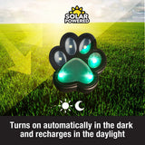 Bell + Howell Solar Paw Print Color Changing LED Pathway Lights, 6-Pack
