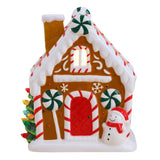 Mr. Christmas 7" Nostalgic Ceramic Lighted Gingerbread House, Glossy Brown with LED Lights & Timer