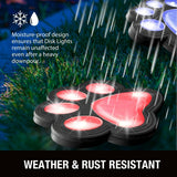 Bell + Howell Solar Paw Print Color Changing LED Pathway Lights, 6-Pack