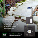 Home Zone Living Secure Linkable Solar Pathway Lights, 4-Pack, 300-Lumen Motion Sensor