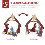 Best Choice Products 4ft Outdoor Nativity Scene with Holy Family, Sheep & Donkey