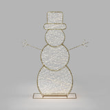 Wondershop 36" Champagne Metal Snowman, 750 Warm White LEDs, Twinkling Indoor & Outdoor Christmas Décor