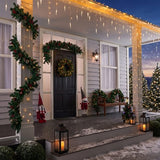 Joyfy 416 LED Christmas Icicle Lights, 78 Drops, 30.2ft Warm White with 8 Modes
