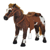 Qaba Plush Ride-On Horse with Neighing & Galloping Sounds, Padded Seat