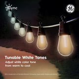 GE Cync 48ft Smart LED Café String Lights, Multicolor with Individual Bulb Control