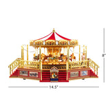 Mr. Christmas 90th Anniversary World’s Fair Boardwalk Carousel with Animation, 178 LEDs & 50 Songs