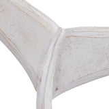 32" Tall Large Wooden Whale Tail Sculpture, Distressed White Coastal Décor