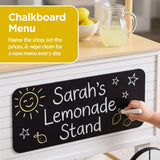 Best Choice Products Kids Lemonade Stand Play Kitchen with Canopy, Chalkboard, Wheels & 8 Accessories