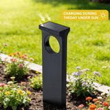 C Cattleya Solar LED Path Lights, 12-Pack, 17.25" Matte Black, 3000K Warm White