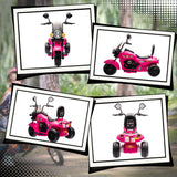 Qaba 6V Kids Electric Motorcycle with 3 Wheels, Headlights, Music & Reverse