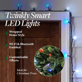 Home Heritage Lumations Wrapped Dome RGB LED Lights, 2-Pack, 16.3 ft & 50 LEDs Each, Twinkly App Control