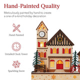 Best Choice Products Pre-Lit Wooden Christmas Village, 29" with 20 LEDs