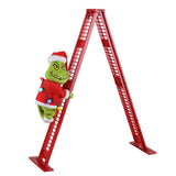 Mr. Christmas 17" Animated Ladder Climbing Grinch with LED Lights & 3 Christmas Carols