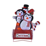 Mr. Christmas 38" Animated Outdoor Sledding Penguins with Chasing Lights & 6-Hour Timer