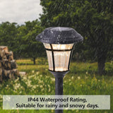 MAGGIFT Solar LED Pathway Lights, 12-Pack, Warm White Outdoor Garden Lights
