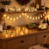 Christmas LED String Lights, 8-Pack, 200 LEDs, 3 Strand Lengths, Battery-Powered Holiday Décor