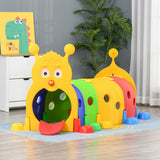 Qaba Caterpillar Crawl Tunnel, 4-Section Indoor & Outdoor Play Structure