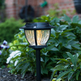 Innovations Solar Wave Glass Path Lights, 2-Pack, Black, 30 Lumens, Warm White LEDs