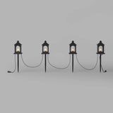 Wondershop LED Christmas Lantern Pathway String Lights, 4 Black Lanterns