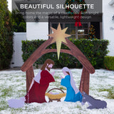 Best Choice Products 4ft Outdoor Nativity Scene with Holy Family, Sheep & Donkey