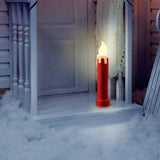 Mr. Christmas 24" Retro Blow Mold Candle with Flickering LED, Glitter Finish & 4-Hour Timer