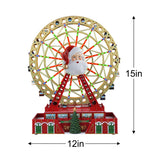 Mr. Christmas Santa’s Light Show Ferris Wheel, 15" Animated Display with 128 RGB LEDs, 50 Songs & Remote
