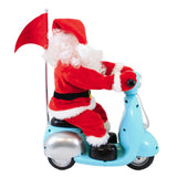 Mr. Christmas 14.5" Scootin’ Santa Animated Musical Scooter with LED Headlight & 24 Christmas Carols